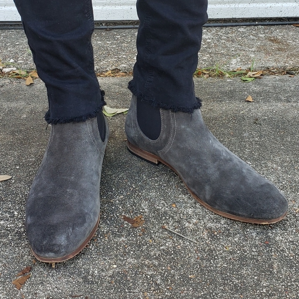 The Rail grey suede Chelsea boots